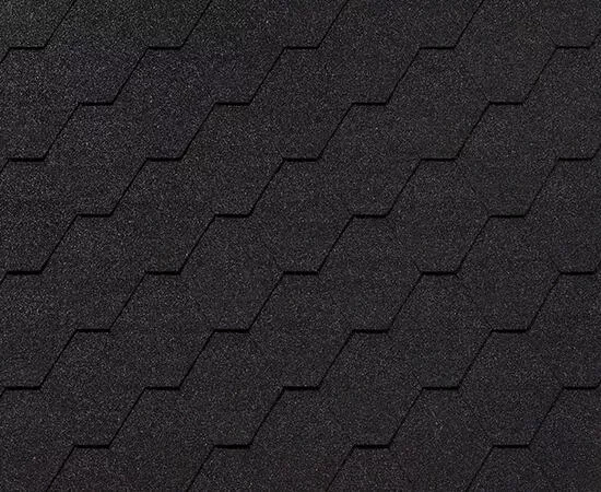 Купить Гибкая черепица RoofShield Фемили Эко Лайт, нарезка стандарт, графитно-черный в Екатеринбурге