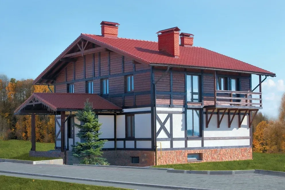 Купить Braas Таунус,  красный в Екатеринбурге