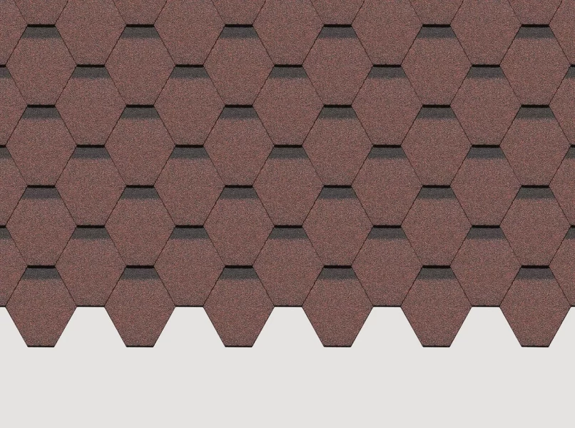 Купить Гибкая черепица Дёке коллекция Standard, Сота, Красный в Екатеринбурге