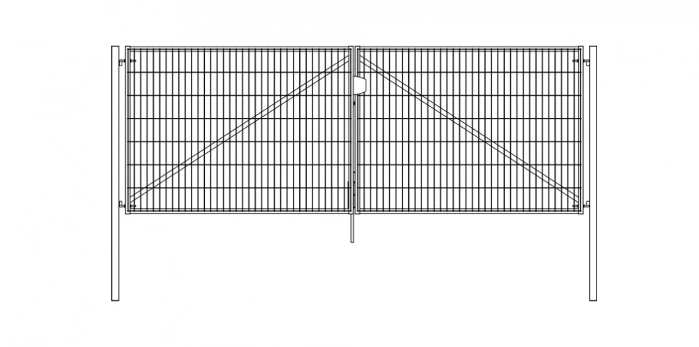 Купить Ворота Light NoLock 1,53х4,0 RAL 6005 в Екатеринбурге