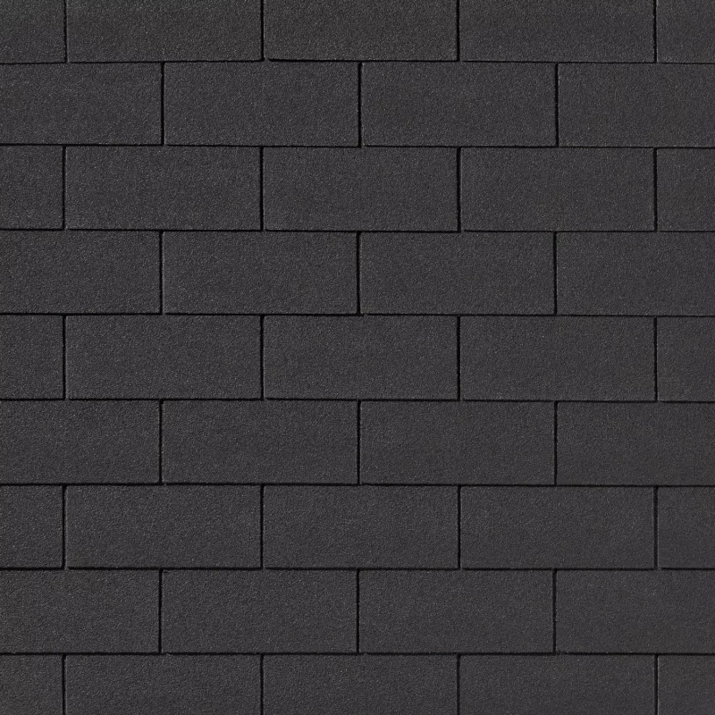 Купить Гибкая черепица QUIET TILE, коллекция BRICK, Черный в Екатеринбурге