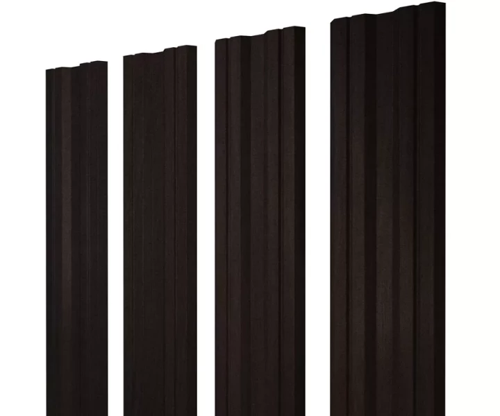 Купить Штакетник металлический Grandline Twin с прямым резом Coffee Wood Blesk TwinColor в Екатеринбурге