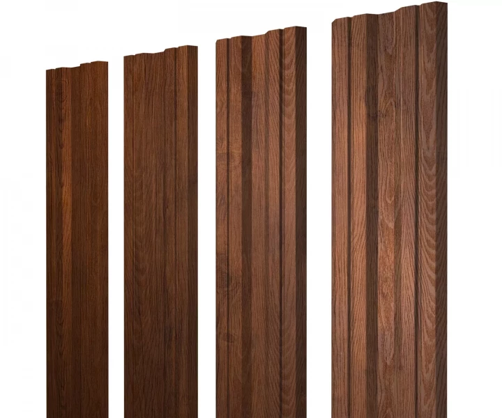 Купить Штакетник металлический Grandline Twin с прямым резом Golden Wood Fresh Twin Color в Екатеринбурге
