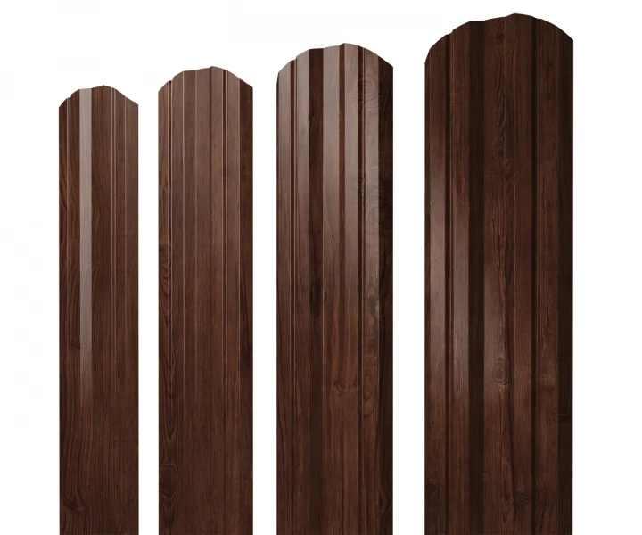Купить Штакетник металлический Grandline Twin фигурный Cherry Wood TwinColor в Екатеринбурге
