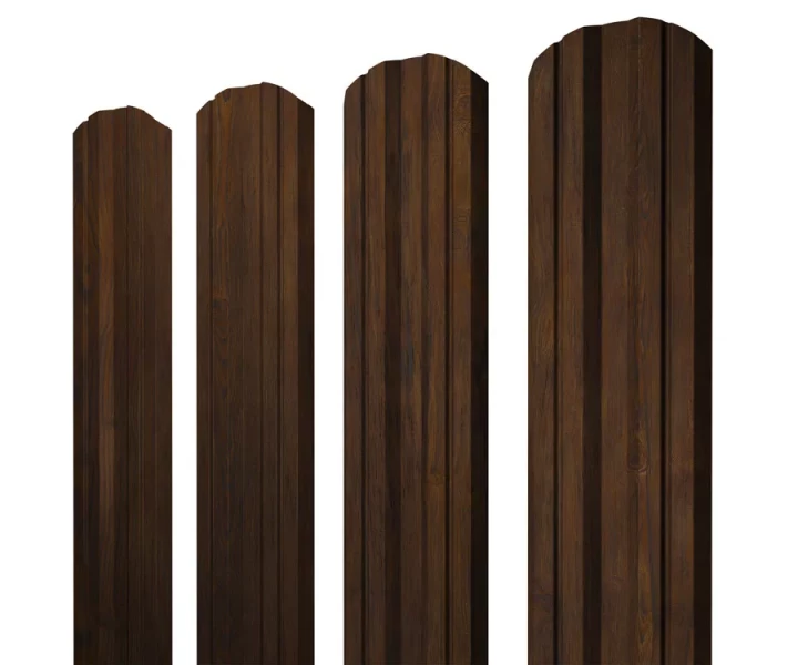Купить Штакетник металлический Grandline Twin фигурный Chestnut Wood TwinColor в Екатеринбурге