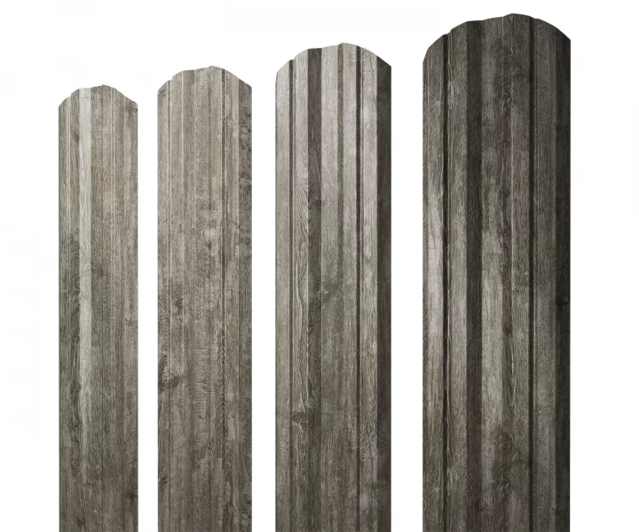 Купить Штакетник металлический Grandline Twin фигурный Nordic Wood TwinColor в Екатеринбурге