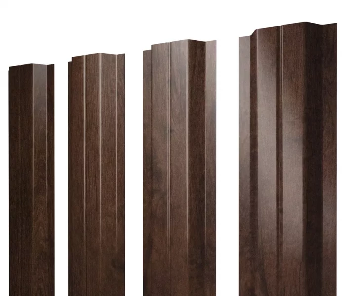 Купить Штакетник металлический Grandline П-образный с прямым резом Antique Wood в Екатеринбурге