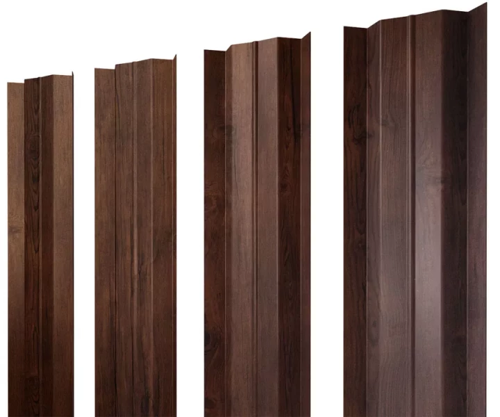 Купить Штакетник металлический Grandline М-образный В с прямым резом Cherry Wood Fresh в Екатеринбурге