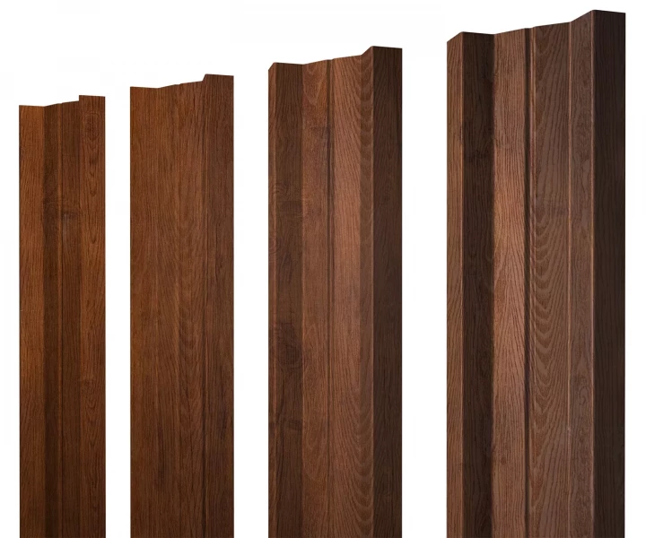 Купить Штакетник металлический Grandline М-образный А с прямым резом Golden Wood Fresh в Екатеринбурге