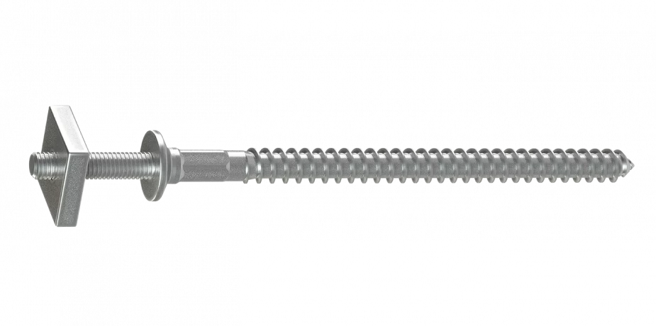 Купить Шпилька специальная с гайкой (без цвета) Standard, оцинкованная сталь в Екатеринбурге